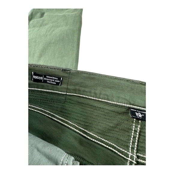 True Religion Jeans True Religion Green Rocco Motto Relaxed Skinny